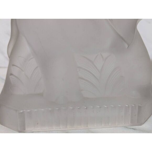 Fostoria Glass Vintage Rare Pair Silver Mist Elephant Heavy Weight Bookends - Picture 8 of 11